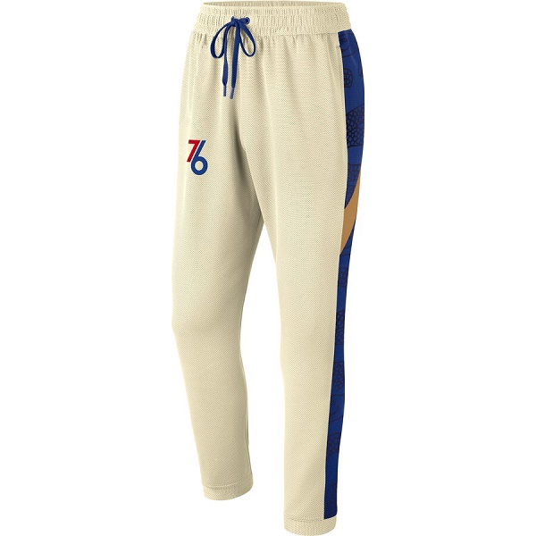 Men'Philadelphia 76ers Cream Performance Showtime Basketball Pants Men'Philadelphia 76ers Cream Performance Showtime Basketball Pants